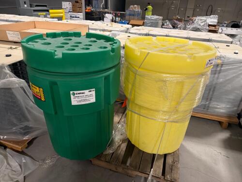 (2) ENPAC Poly-Overpack Salvage Drums/ Spillkit