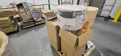Lot of Assorted Fiber Glass Duct Wrap / Foil Back Insulation
