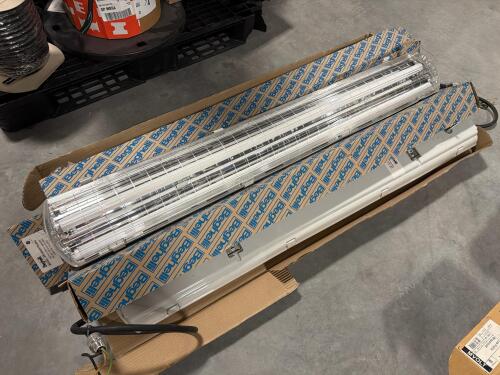 (3) Beghelli emergency lighting fixtures