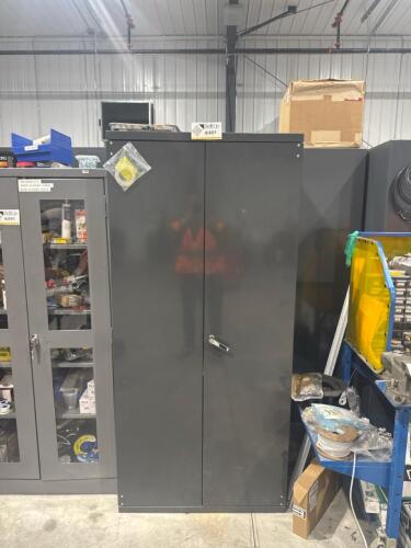 Bin storage cabinet