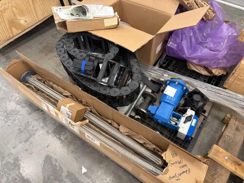 Jamesbury Quadra-Powr X pneumatic valve actuator assembly, AND Stainless Steel Braided Flexible Hoses, AND Cable Drag Chain, AND WEG 00336053EP58-5 stainless steel pump motor.