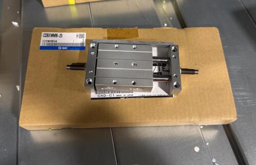 SMC Guided Cylinder / Pneumatic Actuator (Appears new & unused)