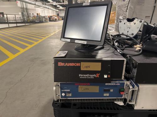 Branson VersaGraphix Universal Controller, & Branson 2000bdc Power Supply Unit, & PT 15 monitor