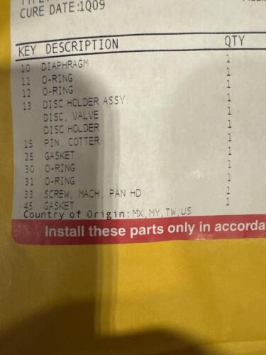 Emerson pump rebuild kit