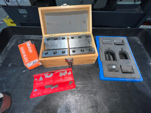 Lot of V Blocks, Gauge Blocks, and Radius Gage Sets