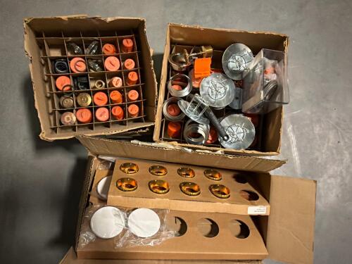 Assortment of Viking fire sprinkler heads M models, Viking fire sprinkler cover plate, & Viking Model B-1 Sprinkler Guard & Water Shield assembly
