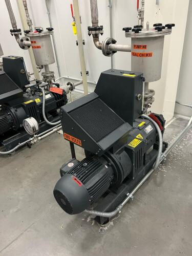 Busch NC 0100 B L03 ZZRX Rotary Screw Vacuum Pump w/ Filter Chambers