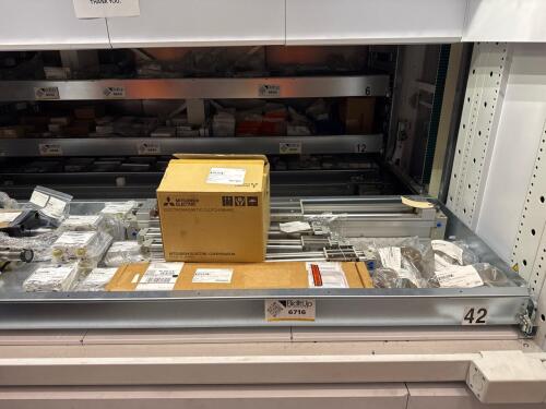 Divider tray 2042- gas detectors, Mitsubishi clutch brake and SMC rod less cylinders