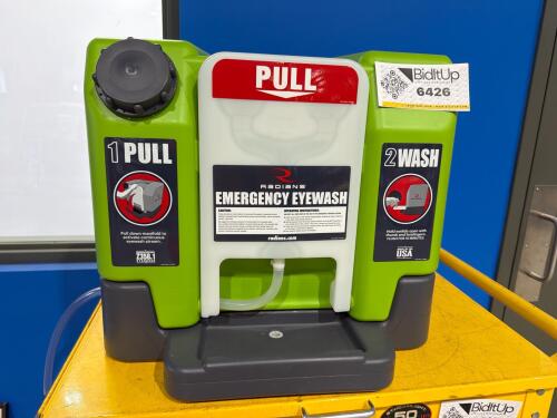 Radians 12-gallon portable emergency eyewash station.