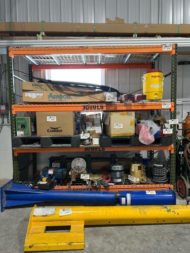 Heavy-Duty Industrial Pallet Racking Section with Wire Decking &ndash; Approx. 3000 lb Capacity (Contents Not Included)