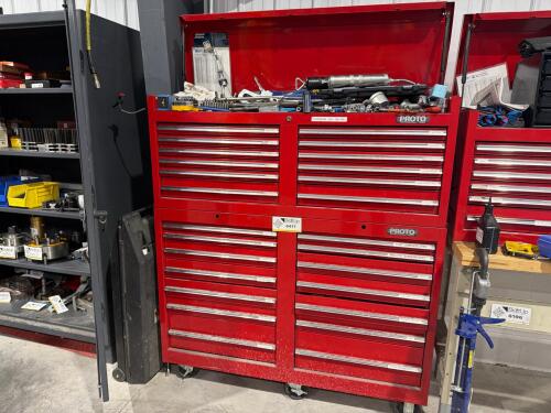 Proto Industrial mobile tool storage cabinet WITH Contents