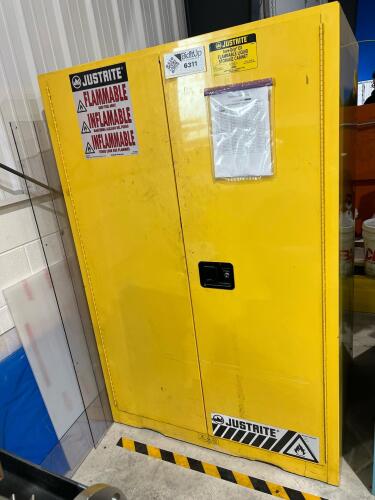 Justrite Sure-Grip&reg; EX Flammable Liquid Storage Cabinet &ndash; 90-Gallon, Double Door