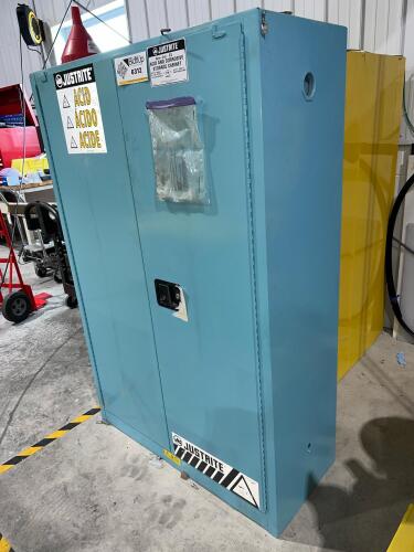 Justrite Sure-Grip&reg; EX Acid & Corrosive Storage Cabinet &ndash; 45-Gallon, FM Approved