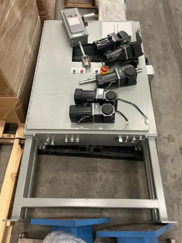Oriental Motor Spartan Conveyor Assembly with Multiple Gearmotors, Control Panel, and Steel Frame