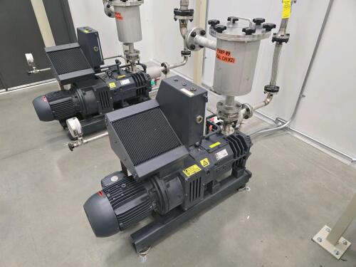 Busch NC 0100 B L03 ZZRX Rotary Screw Vacuum Pump w/ Filter Chambers