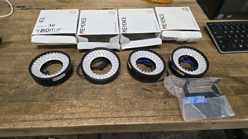 (4) Keyence CA-DRB9 Blue Direct Light Rings