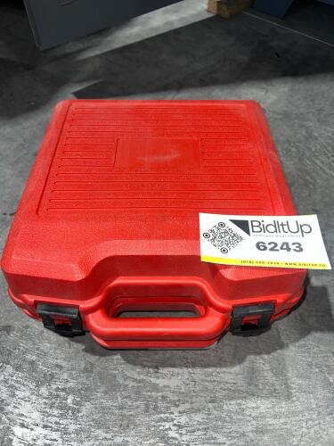 Manual Punch & Die Set w/ Assorted Steel Punch Rings &ndash; Portable Red Case