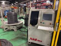 2021 AIM CNC wire bending machine, wire feeder, and AIM conveyor C48
