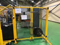 AGS Modular Industrial Safety Fencing System &ndash; Yellow Steel Machine Guard Panels &ndash; Welded Wire Mesh Perimeter Barrier &ndash; Heavy Duty Bolt-Together Safety Enclosure - 2