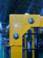 AGS Modular Industrial Safety Fencing System &ndash; Yellow Steel Machine Guard Panels &ndash; Welded Wire Mesh Perimeter Barrier &ndash; Heavy Duty Bolt-Together Safety Enclosure - 6