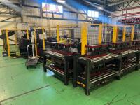 AGS Modular Industrial Safety Fencing System &ndash; Yellow Steel Machine Guard Panels &ndash; Welded Wire Mesh Perimeter Barrier &ndash; Heavy Duty Bolt-Together Safety Enclosure - 9
