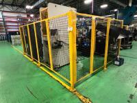 AGS Modular Industrial Safety Fencing System &ndash; Yellow Steel Machine Guard Panels &ndash; Welded Wire Mesh Perimeter Barrier &ndash; Heavy Duty Bolt-Together Safety Enclosure - 12