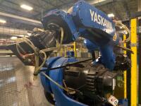 Yaskawa Motoman industrial robot arm, And Yaskawa Motoman YRC1000/GP12 industrial robot controller cabinet/ remote - 4