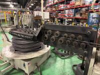 2020 AIM CNC Wire Bender, Model AFM-3D8SD, AIM Wire feeder, AIM Conveyor C48 - 6