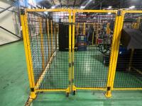AGS Modular Industrial Safety Fencing System &ndash; Yellow Steel Machine Guard Panels &ndash; Welded Wire Mesh Perimeter Barrier &ndash; Heavy Duty Bolt-Together Safety Enclosure - 2