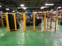 AGS Modular Industrial Safety Fencing System &ndash; Yellow Steel Machine Guard Panels &ndash; Welded Wire Mesh Perimeter Barrier &ndash; Heavy Duty Bolt-Together Safety Enclosure - 11
