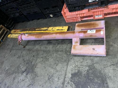 Forklift-Mounted Coil Ram / Pole Attachment w/ Lifting Hook