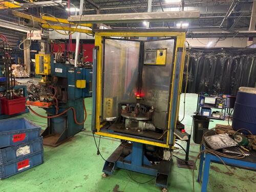Custom Enclosed Rotary Resistance Welding Cell with RoMan 150 kVA Transformer, WTC 4011 Weld Controller & Allen-Bradley PanelView Plus 400