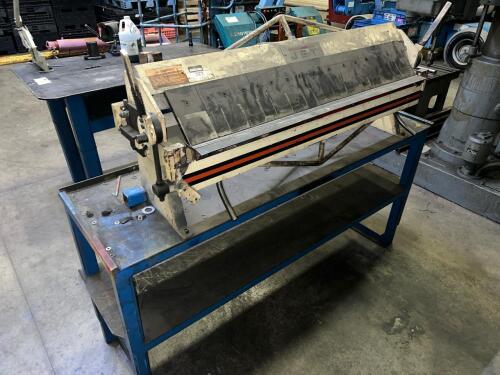 JET BP-1648H 48&rdquo; Sheet Metal Hand Brake &ndash; 16 Gauge Capacity Manual Bending Brake with Stand