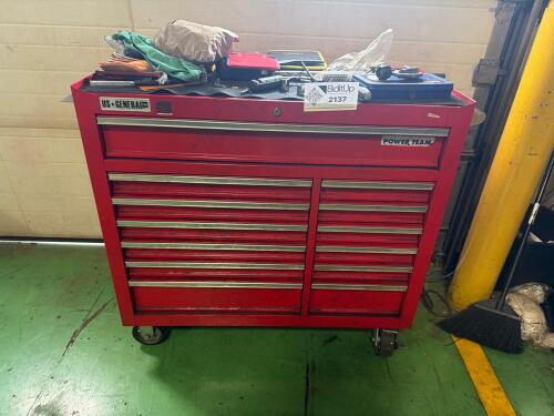 U.S. General 13-Drawer Rolling Tool Cabinet (contents included)