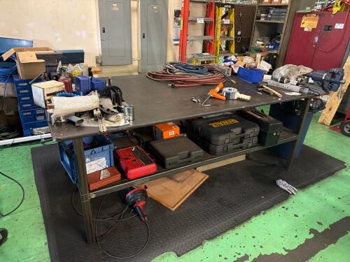 Steel work table (contents NOT included)