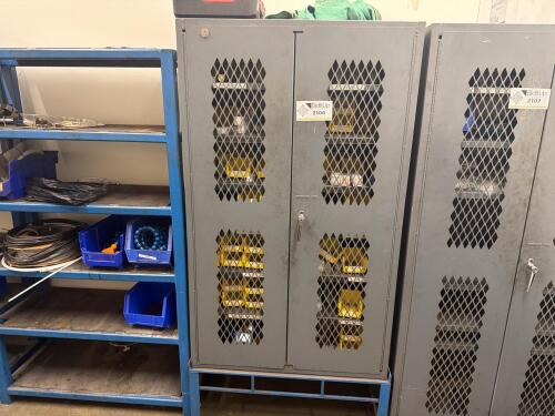 DURHAM Metal Storage cabinet (contents included)