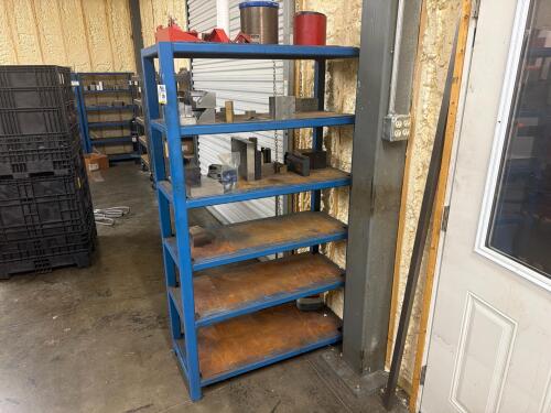 Steel frame storage shelf