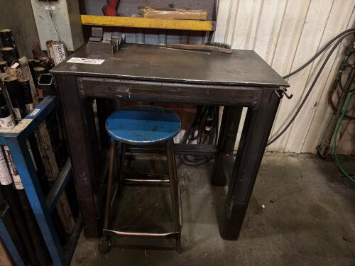 Steel Work bench with stool