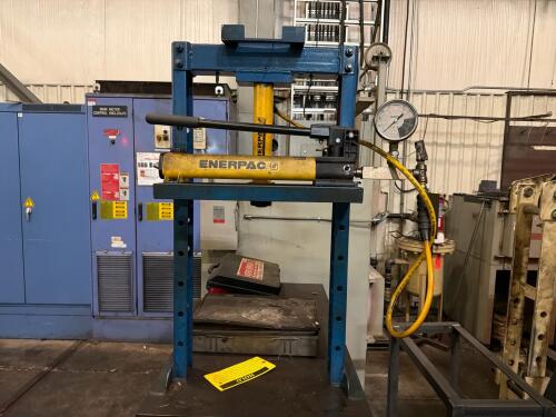 Enerpac XLP-Series H-Frame workshop press with mobile work bench