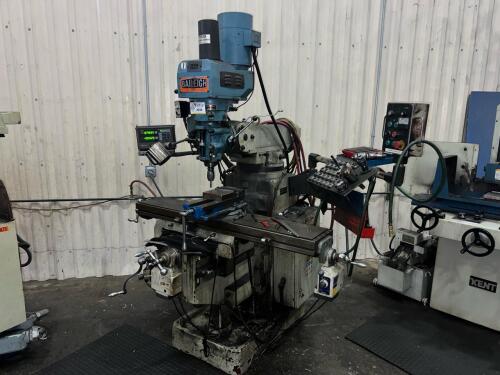 Baileigh PBM-4EVS Vertical Milling Machine with Power Feed, Mitutoyo DRO, Vise & Collet Tooling
