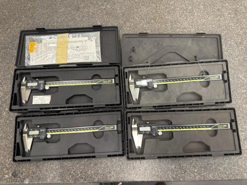 (4) Mitutoyo 500‑197‑30 ABSOLUTE AOS Digimatic Caliper, 0&ndash;8&rdquo;