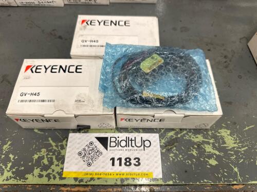 (3) Keyence GV‑H45 Short‑Range Laser Sensor Heads