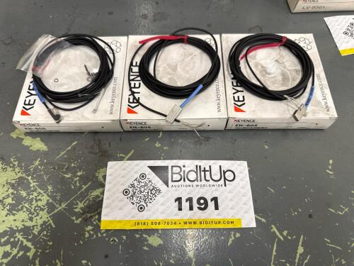 (3) Keyence EH‑605 Inductive Proximity Sensor Head Shielded, Ultra‑Thin