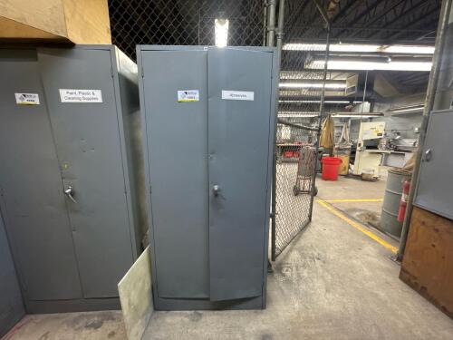 Hallowell 2-Door Industrial Cabinet w/ Assorted Abrasives