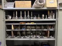 2-Door Cabinet w/ Shelving of Assorted Tooling / End Mills - 2