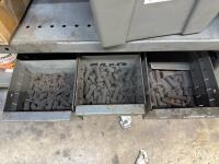 2-Door Cabinet w/ Shelving of Assorted Tooling / End Mills - 10