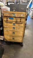 Wooden Rolling Tool Cabinet