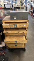 Wooden Rolling Tool Cabinet - 3