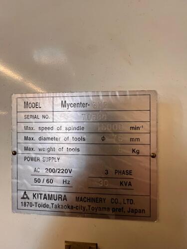 KITAMURA Mycenter-3xg Vertical Machining Centers