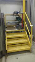57" x 42" x 34" Steel Platform with 3-Step Staircase - 2